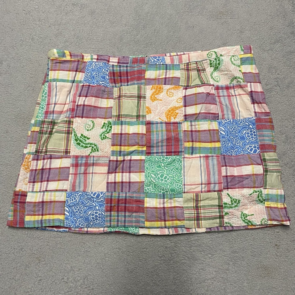 Vineyard Vines Patchwork Mini Skirt in Multicolor Plaid